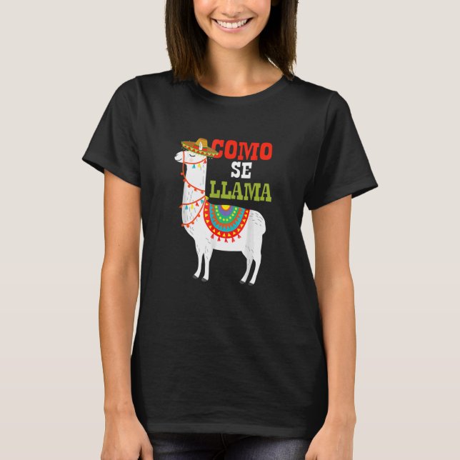 Como Se Llama Animal Mexican Cinco De Mayo T Shirt (Framsida)