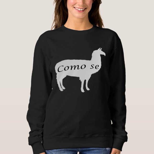 Como Se Llama Spanska språket Llamas T Shirt (Framsida)