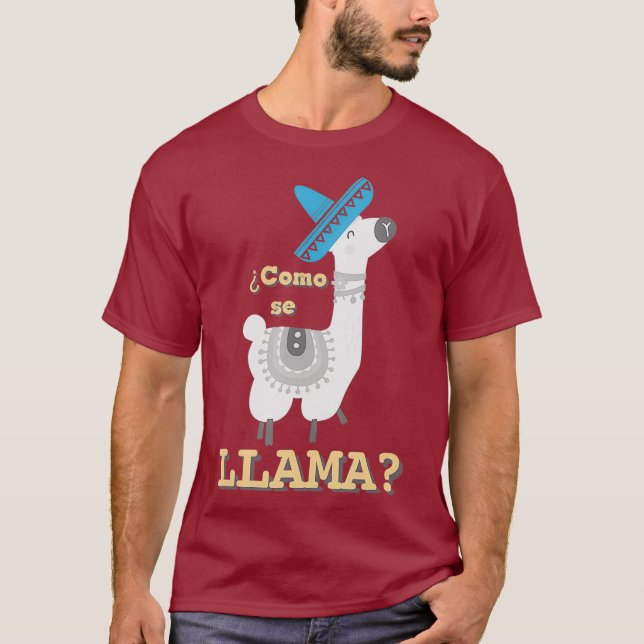 Como Se Llama T Funny Llama Älskare Gift Shirt (Framsida)