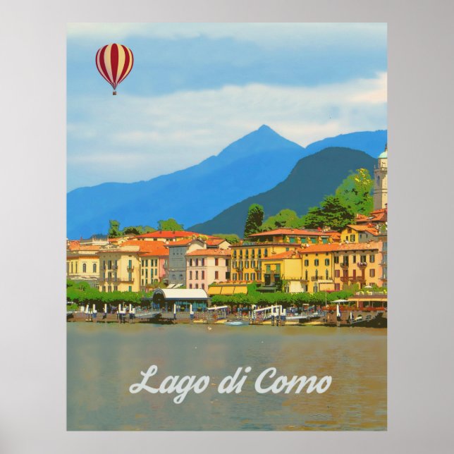 Como Sjö, Italien Poster (Framsidan)