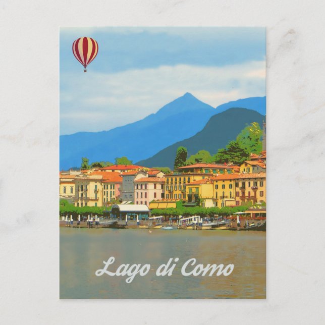 Como-sjön, Italien Vykort (Framsida)