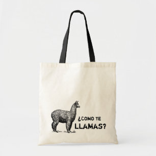 Como te llamas vintage lustig tockväska tygkasse