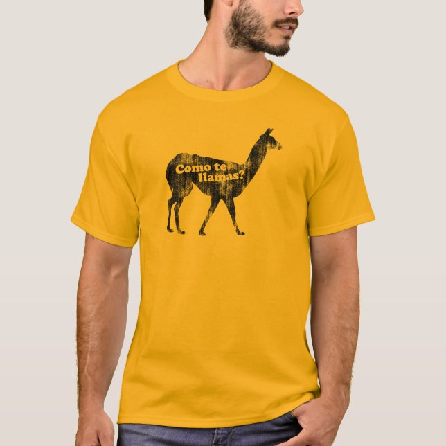 Como tellamas? t-shirt (Framsida)
