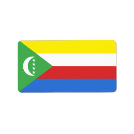 Comoros flagga adressetikett