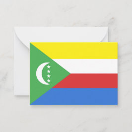 Comoros flagga anteckningskort