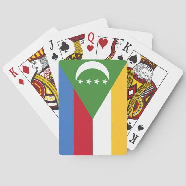 Comoros Flagga Casinokort (Baksidan)