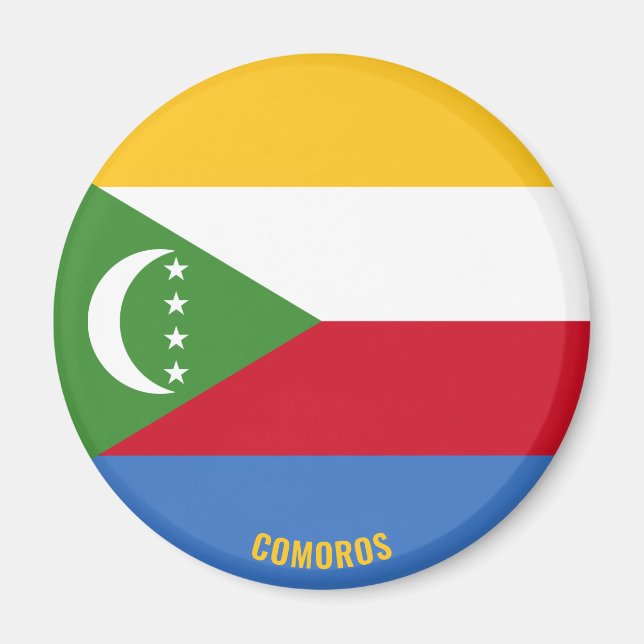 Comoros Flagga Charming Patriotic Magnet (Framsidan)