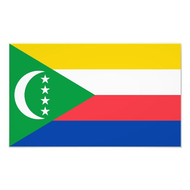 Comoros Flagga Fototryck (Framsidan)