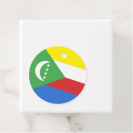 Comoros flagga gåvor etiketter