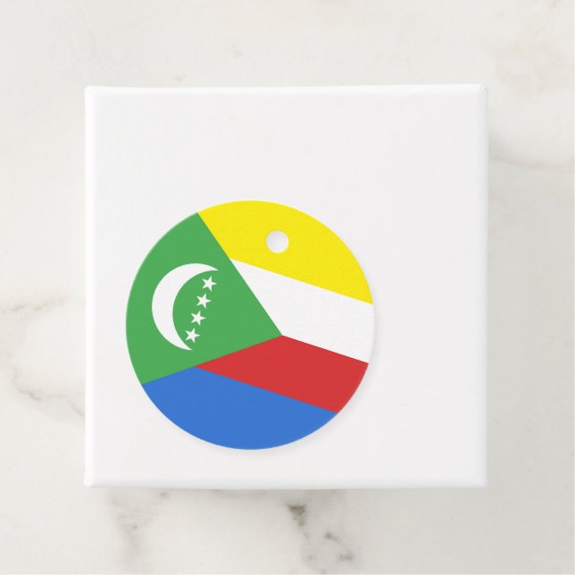 Comoros flagga gåvor etiketter (På plats)