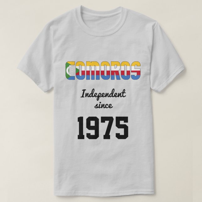 Comoros Flagga Independence Firande T-Shirt (Design framsida)