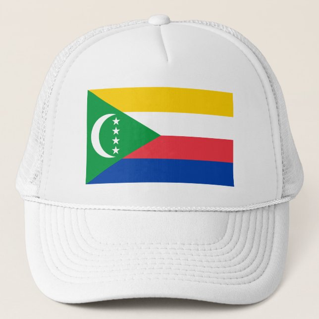 Comoros Flagga Keps (Framsida)