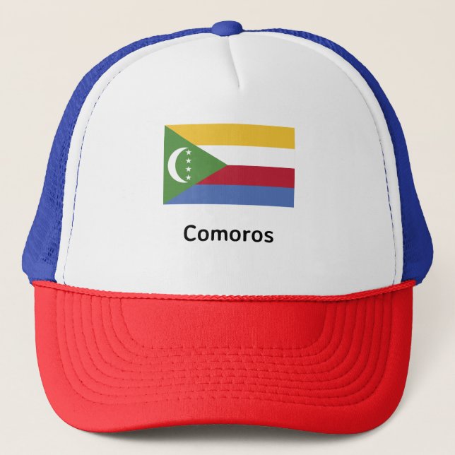 Comoros Flagga Keps (Framsida)