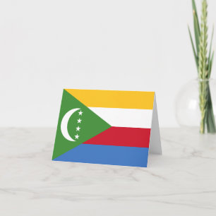 Comoros Flagga Kort