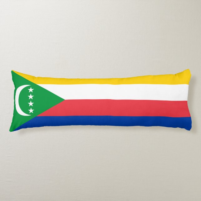 Comoros Flagga Kroppskudde (Framsidan)