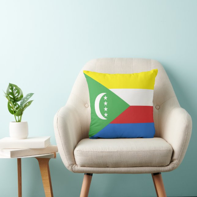 Comoros flagga kudde (Stol)
