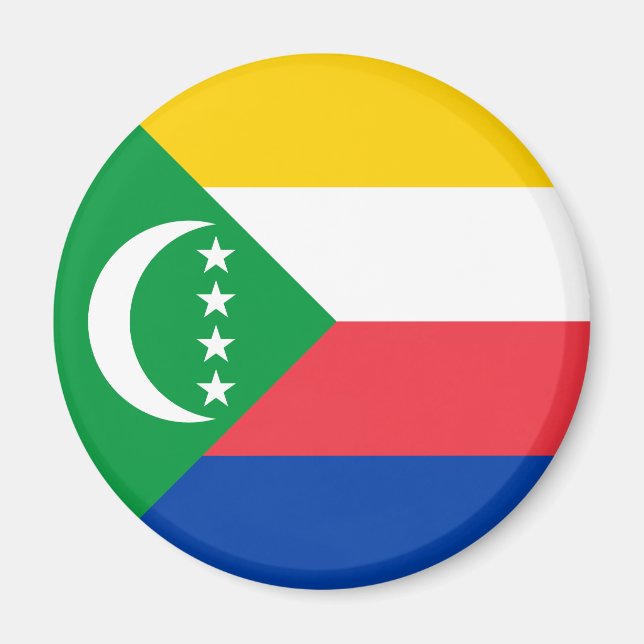 Comoros Flagga Magnet (Framsidan)