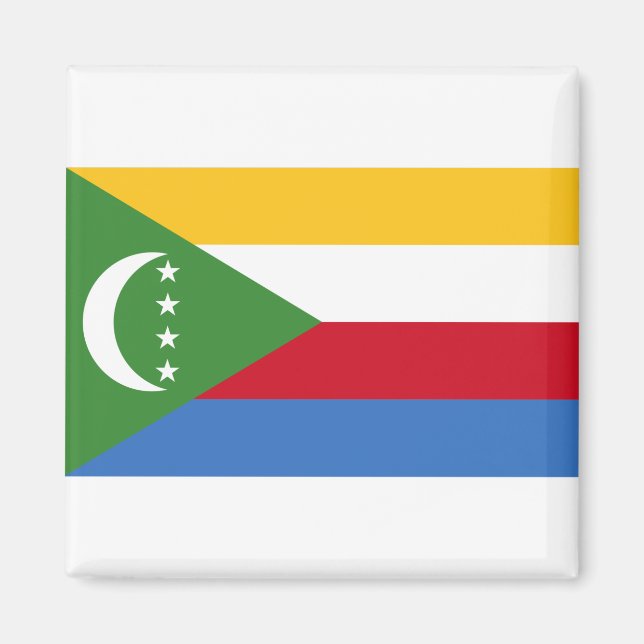Comoros Flagga Magnet (Framsidan)