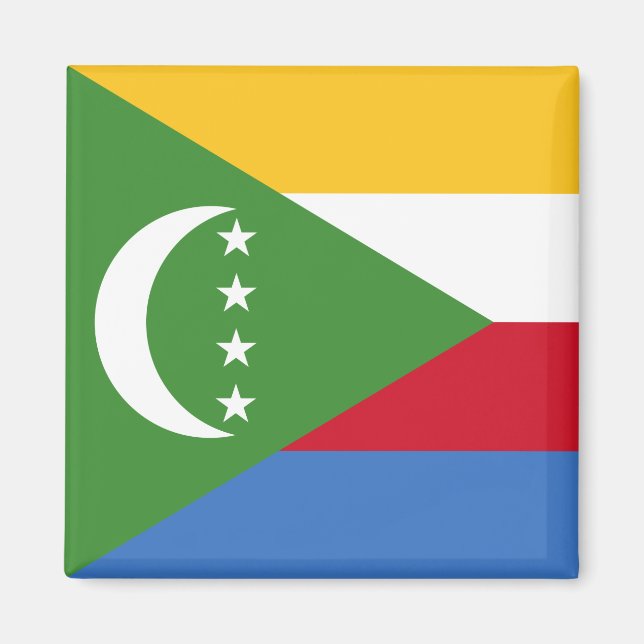 Comoros Flagga Magnet (Framsidan)