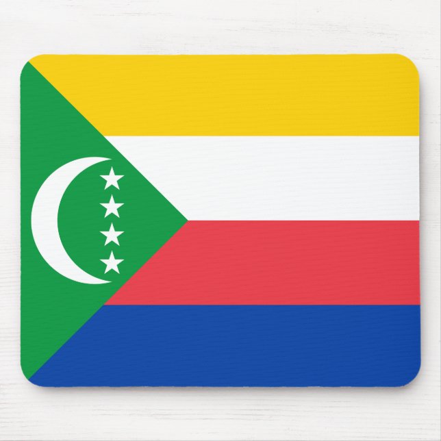 Comoros Flagga Musmatta (Framsidan)