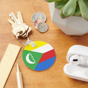 Comoros flagga nyckelring