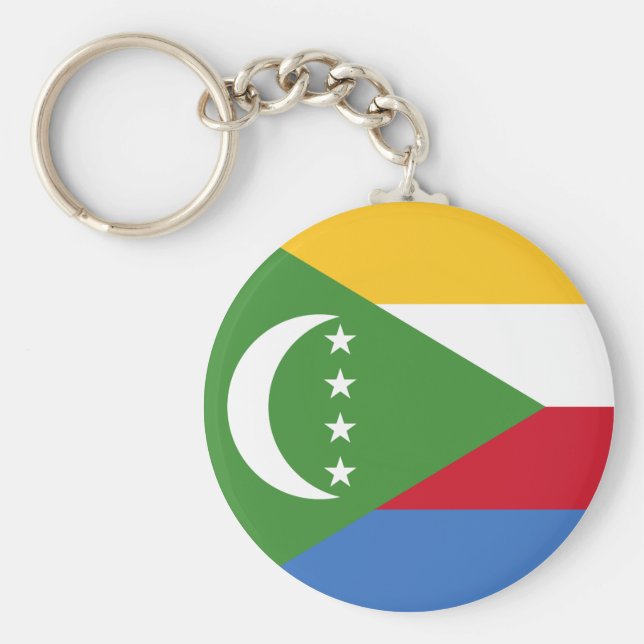 Comoros Flagga Nyckelring (Framsidan)