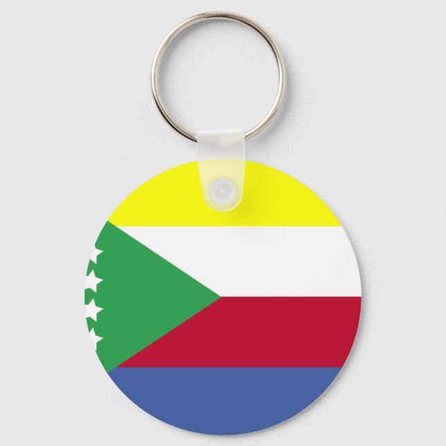 Comoros Flagga Nyckelring (Framsida)