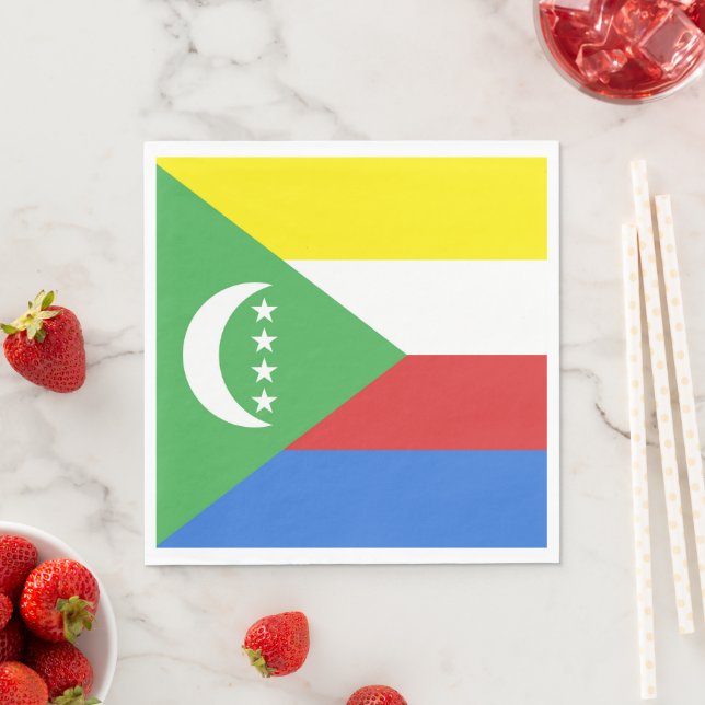 Comoros flagga pappersservett (Insitu)