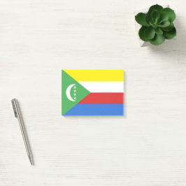 Comoros flagga post-it block