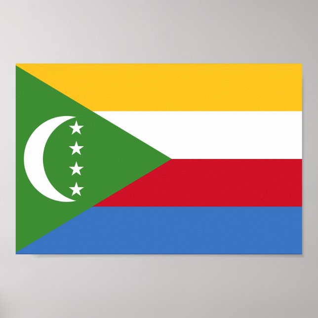 Comoros flagga poster (Framsidan)