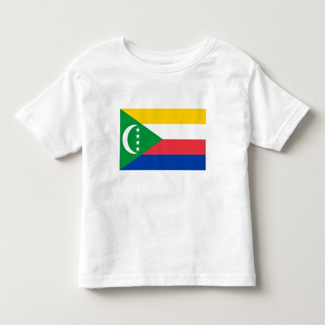 Comoros Flagga T Shirt (Framsida)