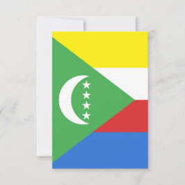 Comoros flagga tack kort