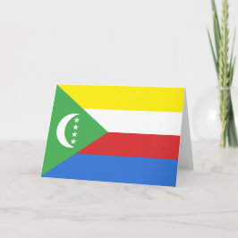 Comoros flagga tack kort