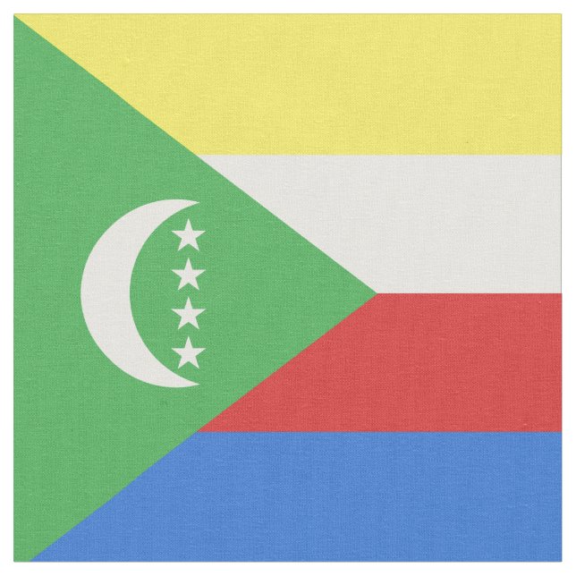Comoros flagga tyg (Närbild)