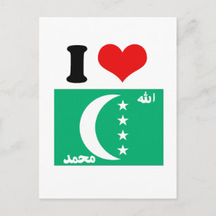 Comoros Flagga Vykort