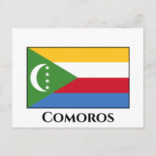 Comoros Flagga Vykort