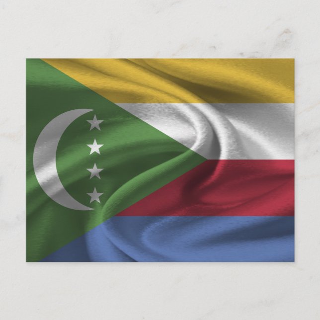 Comoros Flagga Vykort (Framsida)