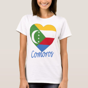 Comoros flaggahjärta tröja