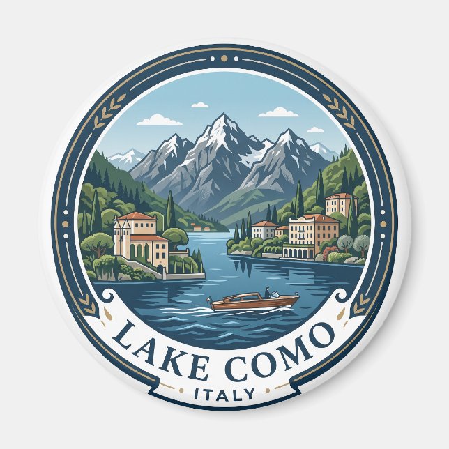 Comosjön Italien Magnet (Framsidan)