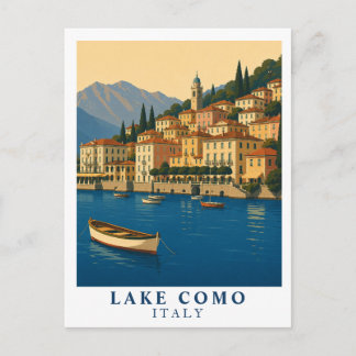Comosjön Italien Vintage Resa Italienska sjöar Vykort