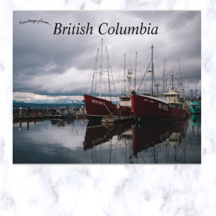 Comox kommunala marina British Columbia Kanada Vykort