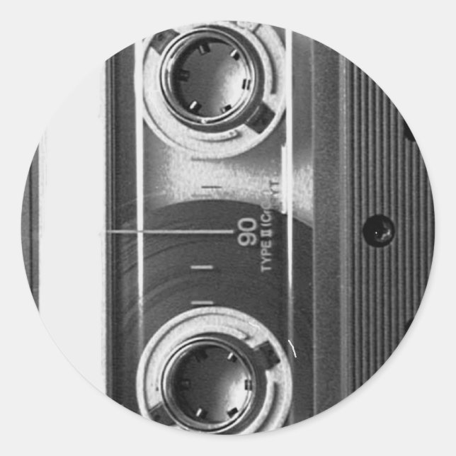 Compact Cassette-band Runt Klistermärke (Framsida)