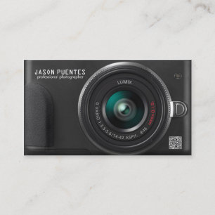Compact Digital Camera Photograf Affärskort Visitkort
