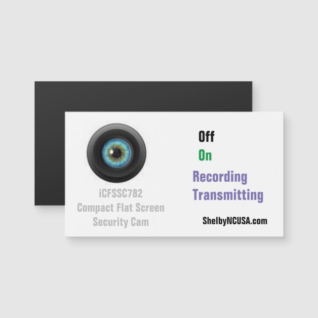 Compact Flat Skärm Security Cam ShelbyNCUSA.com (Fram/baksida)