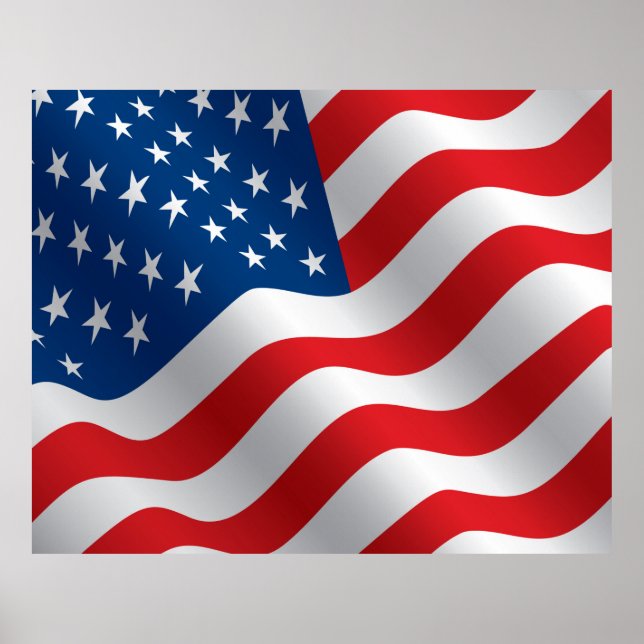 COMPACT PHOTO BACKDROP - US Flagga Stars och strip Poster (Framsidan)