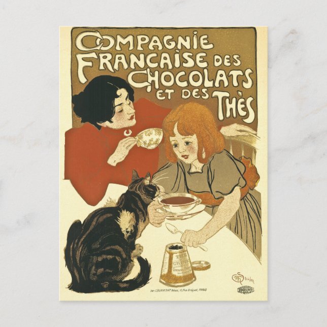 Compagnie Chocalats Vintage Advertisement Fransk Vykort (Framsida)