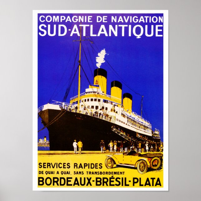 Compagnie De Navigation Sud Atlantique Poster (Framsidan)