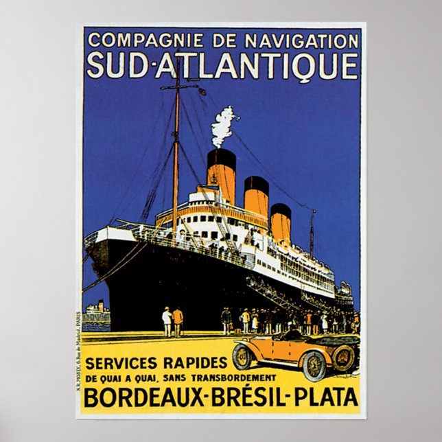 Compagnie de Navigation Sud-Atlantique Poster (Framsidan)