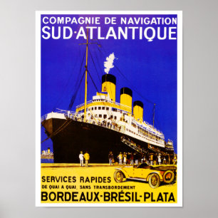 Compagnie De Navigering Sud Atlantique Poster