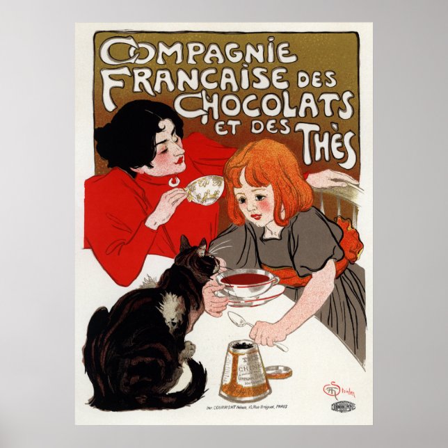 Compagnie Francaise des Chocolats, Steinlen Poster (Framsidan)